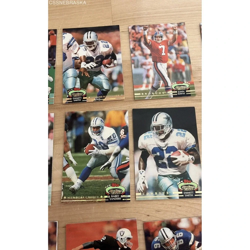 1992 Topps Stadium Club Football Card Lot Sanders Elway Smith Young Williams
